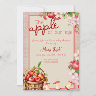 La pomme de notre baby shower oculaire Invitation