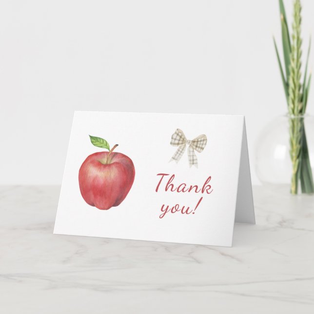La pomme de notre Carte de remerciements de Baby s (Devant)