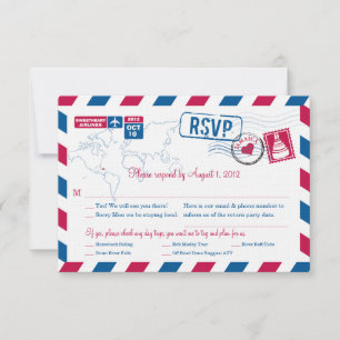La poste aérienne de la JAMAÏQUE épousant RSVP