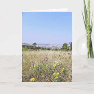 La prairie rencontre la carte de note de bad-lands