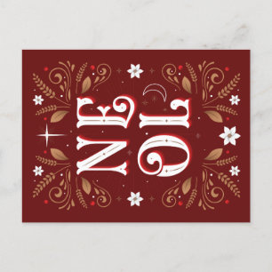 La première carte postale Noel Christmas