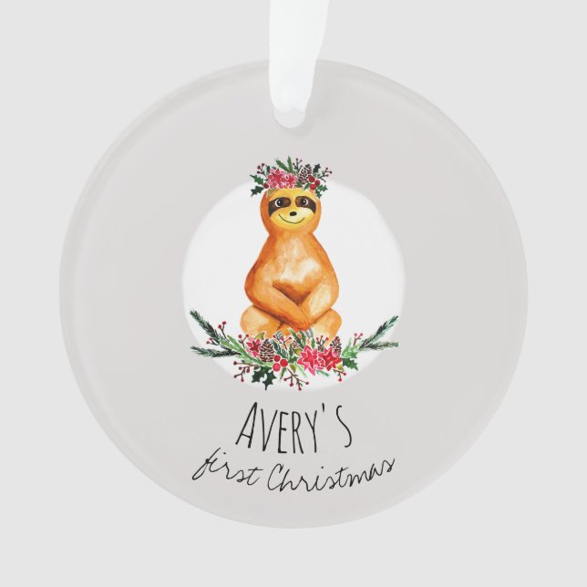 La première fête de Noël de la petite fille Sloth  (devant)