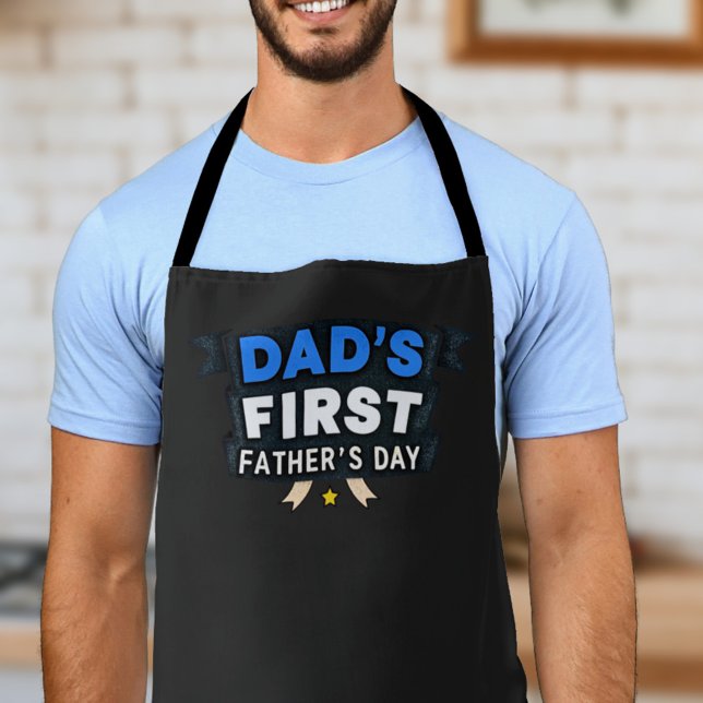 La première Fête des pères de papa tablier noir (Perfect apron for Dad's First Father Day!)