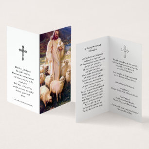 La prière catholique carde le bon berger 5 de  
