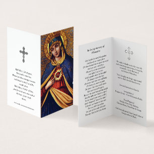 La prière catholique carde le coeur impeccable de