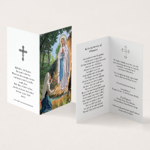 La prière catholique carde   notre Madame Lourdes