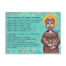 La prière de la carte postale de Saint François
