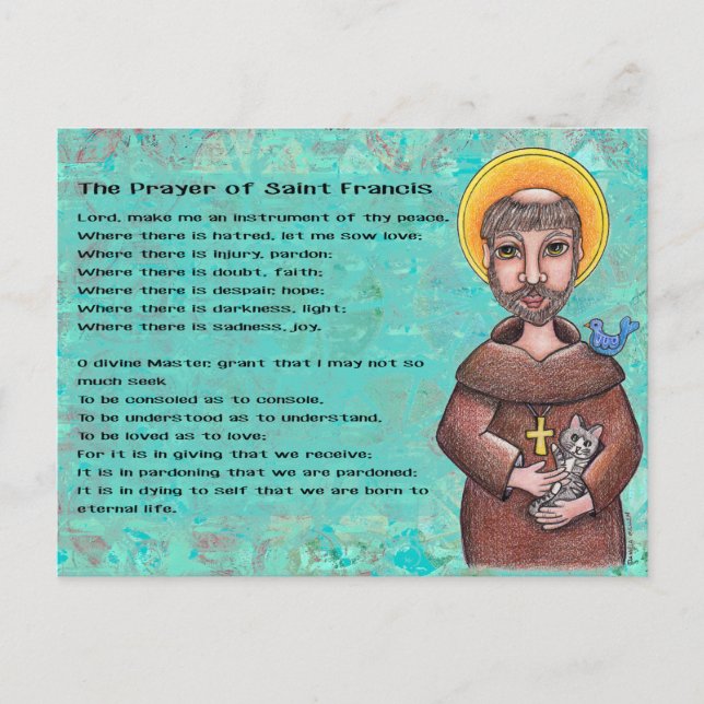 La prière de la carte postale de Saint François (Devant)