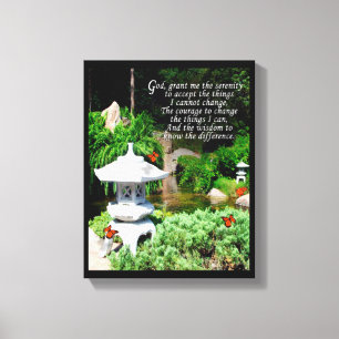 "La prière de sérénité" toile enveloppée