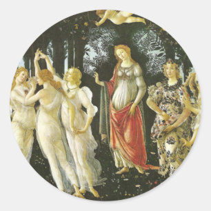 La Primavera by Sandro Botticelli Classic Round Sticker