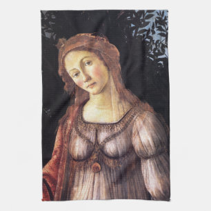 La Primavera in detail by Sandro Botticelli Kitchen Towel