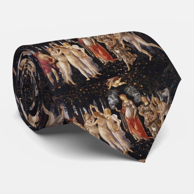 La Primavera (Spring) by Sandro Botticelli Tie (Rolled)