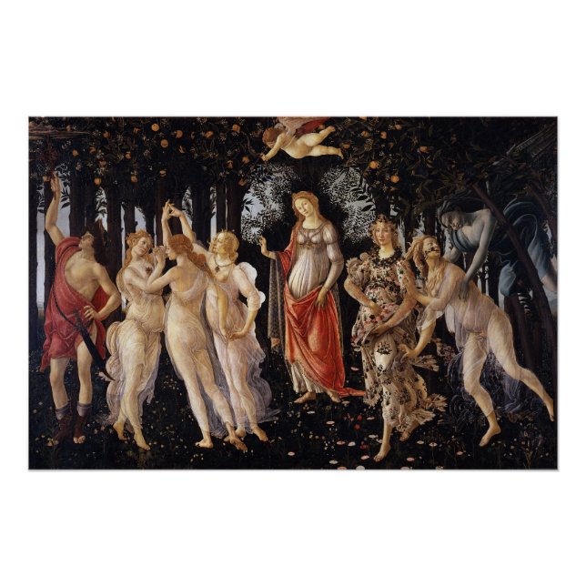 La Primavera (Spring) Sandro Botticelli Glossy Poster (Front)