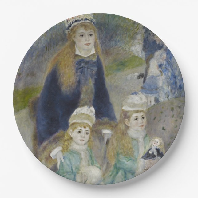 La Promenade by Pierre-Auguste Renoir Paper Plate (Front)