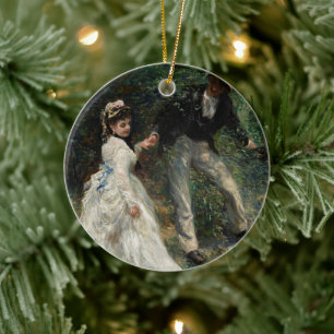 La Promenade Renoir Impressionist Painting Art Ceramic Ornament