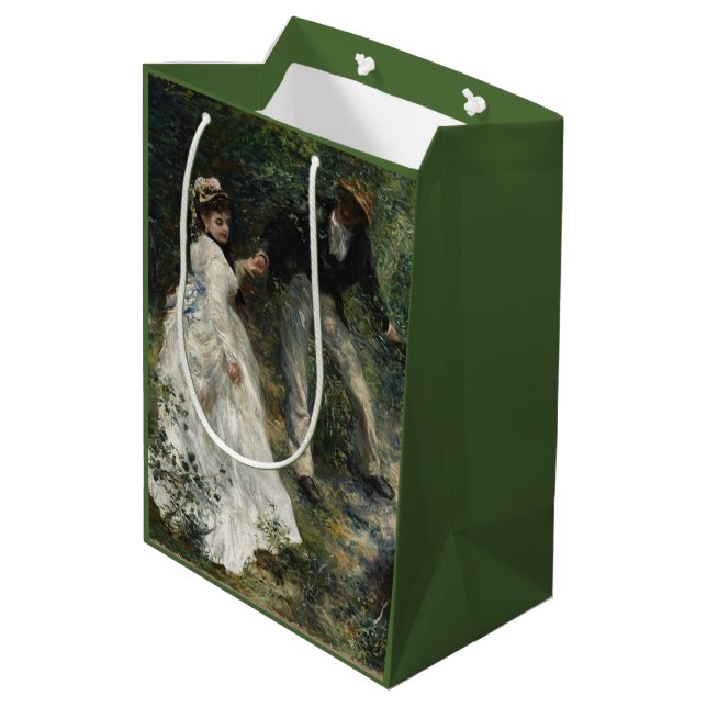La Promenade Renoir Impressionist Painting Art Medium Gift Bag (Back Angled)