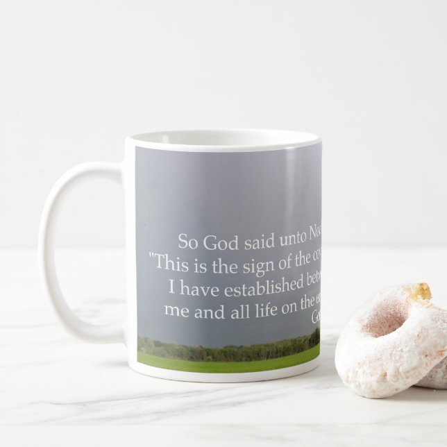 La promesse de Dieu dans la tasse de café (Avec donut)