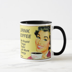 LA PUBLICITÉ VINTAGE DE TASSE DE CAFÉ DE COMÉDI