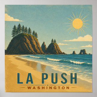 La Push, Bébé! Affiches d'art de voyage côtiers vi