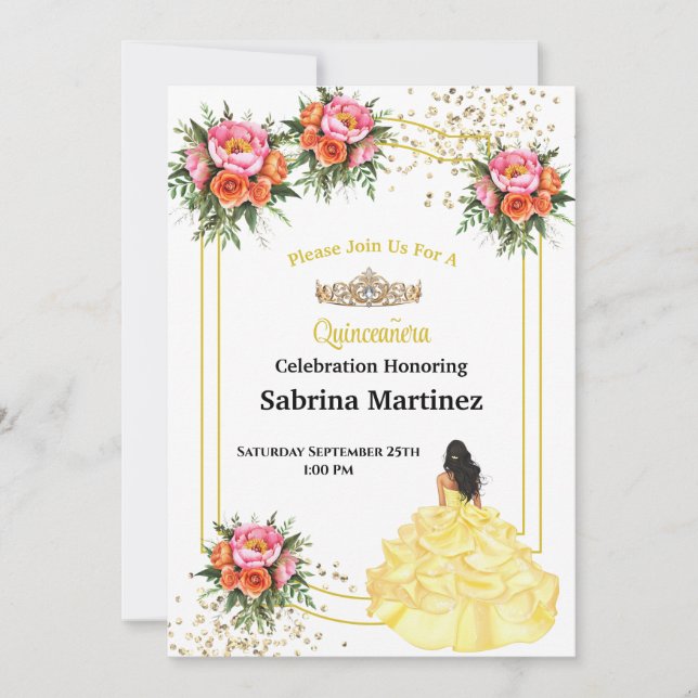 La Quinceanera Invitation (Front)