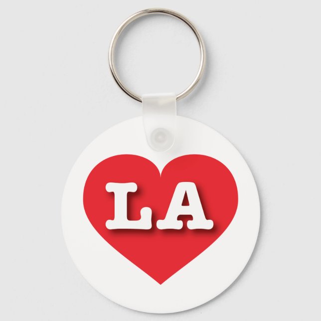 LA Red Heart - I love LA Keychain (Front)