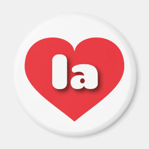 la red heart - I love la Magnet