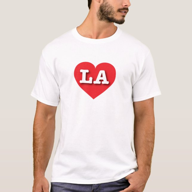 LA Red Heart - I love LA T-Shirt (Front)