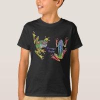 La règle de grenouilles badine le T-shirts foncé
