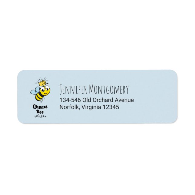 La reine Bee mignonne Bumble Bee avec Couronne (Devant)