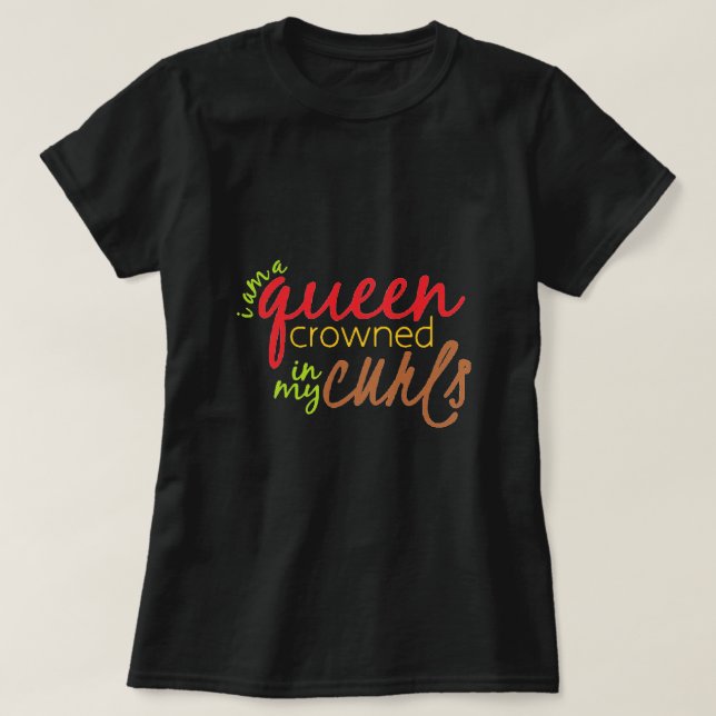 La Reine couronnée dans les T-shirts (Design devant)