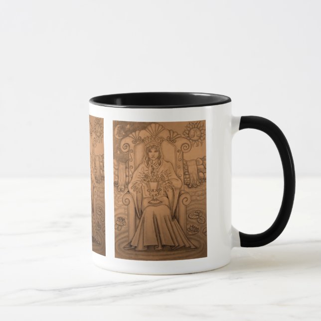 La Reine des tasses - carte de tarot (Droite)