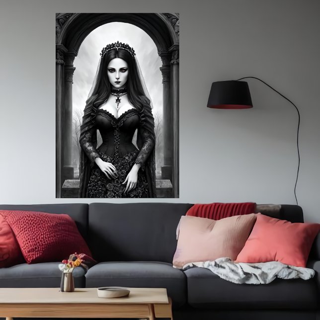 La reine du cimetière | AI Art Poster (Créateur téléchargé)