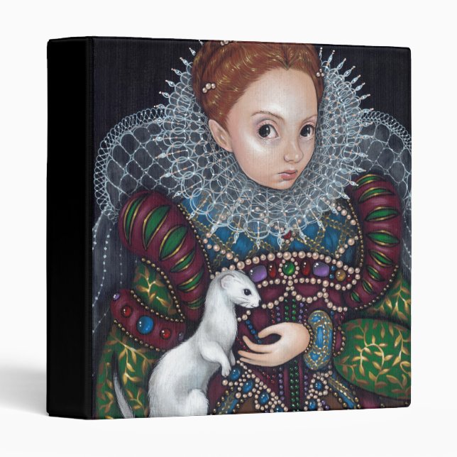 La Reine Elizabeth et un CLASSEUR Tudor gothique (Devant/Côté)