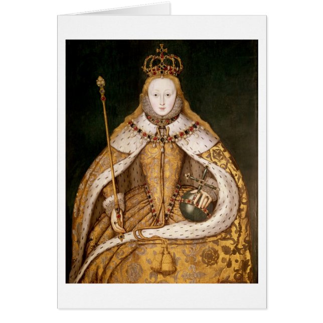 La Reine Elizabeth I dans des robes longues de (Devant)