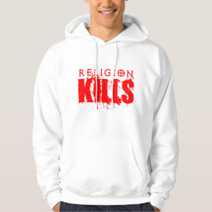 La religion tue le sweat - shirt à capuche
