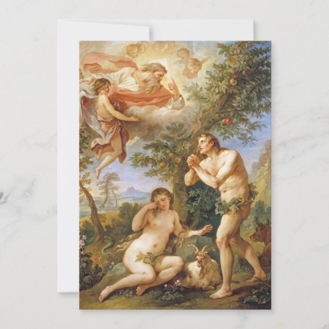 La réprimande d'Adam et Eve Biblique carte religie (Devant)