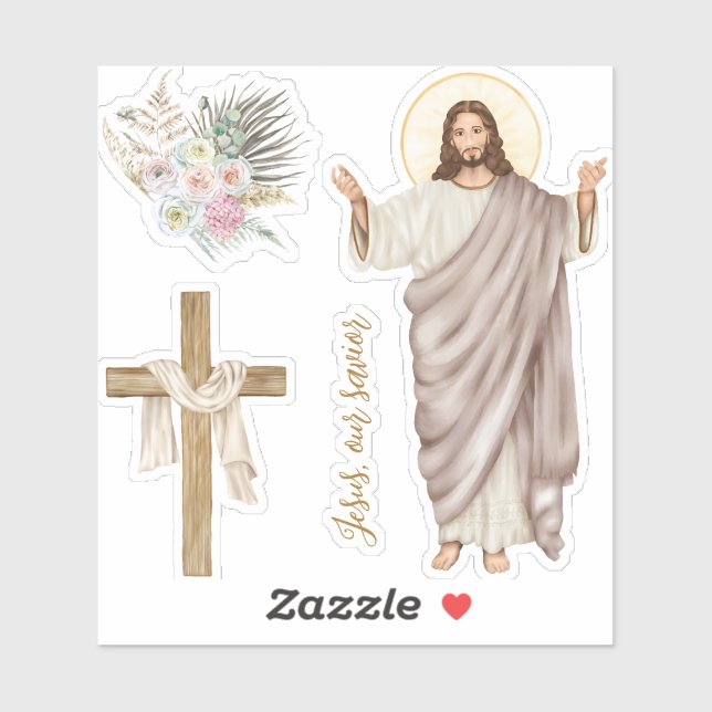 La Résurrection de Jésus-Christ - Sticker de Pâque (Feuille)