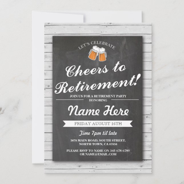La Retraite à la solde de la bière Invitation au b (Devant)