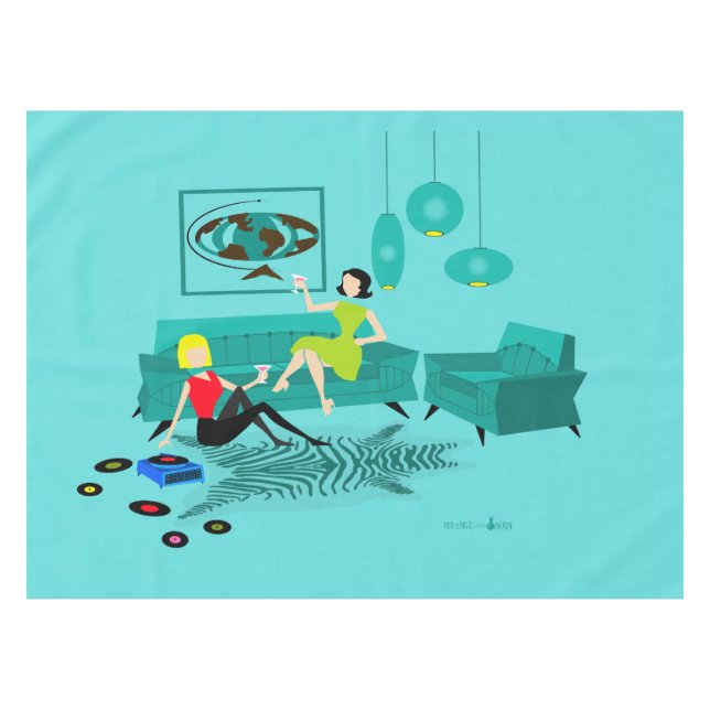 La rétro nuit de la fille dans la nappe (Devant (Horizontal))