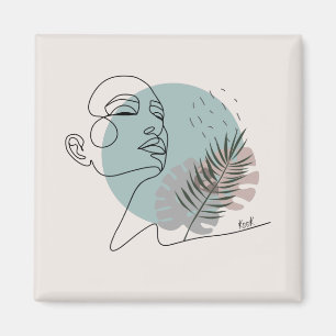 La rêveuse endormie-Art minimaliste Magnet