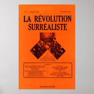 La Révolution Surréaliste 1924 AFFICHE IMPRIMÉE A5