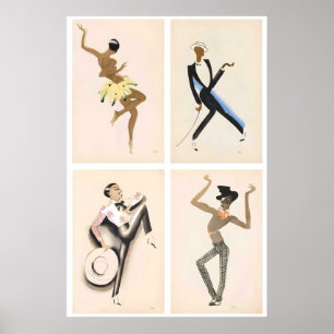 La Revue Nègre 1925 Josephine Baker Vintage Poster