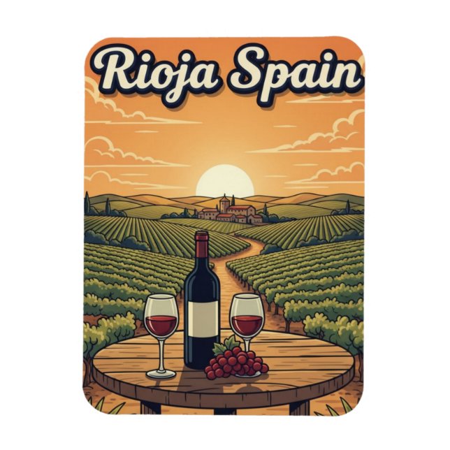 La Rioja Spain Travel Magnet (Vertical)
