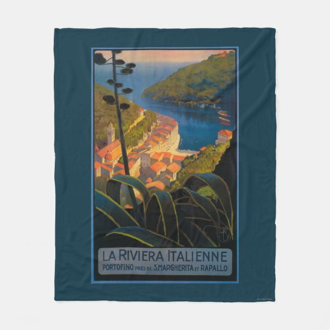 La Riviera Italienne Fleece Blanket (Front)