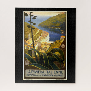 La Riviera Italienne, vintage travel poster Jigsaw Puzzle
