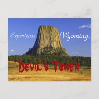 La roche du diable, carte postale du Wyoming