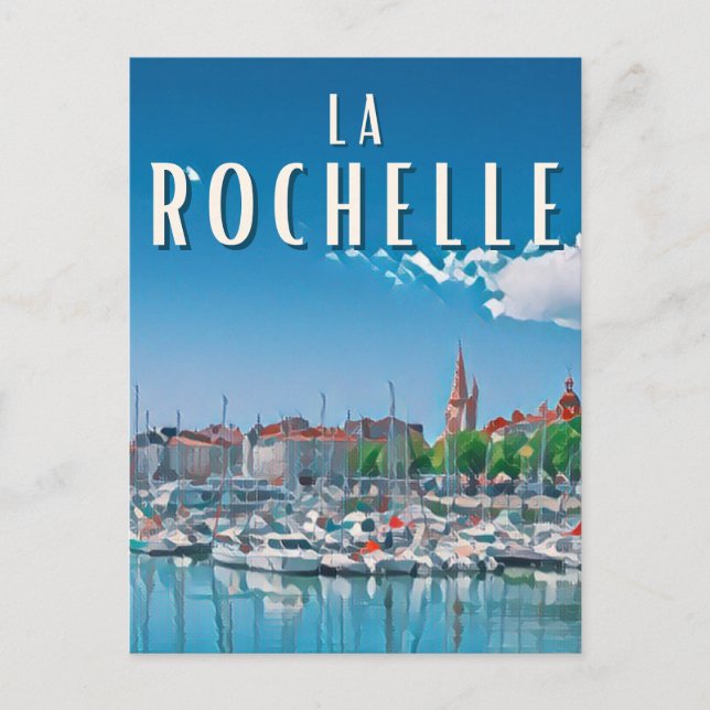 La Rochelle Photo Vintage Postcard (Front)