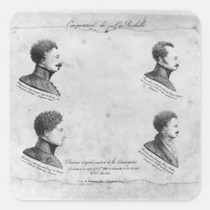 La Rochelle plot, portraits of the four Square Sticker