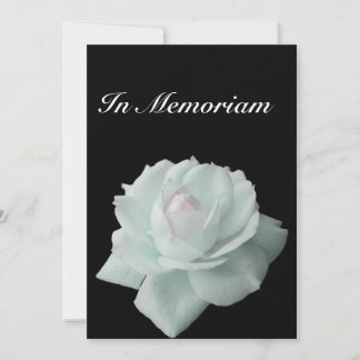 La Rose blanche de Memoriam sur une invitation noi
