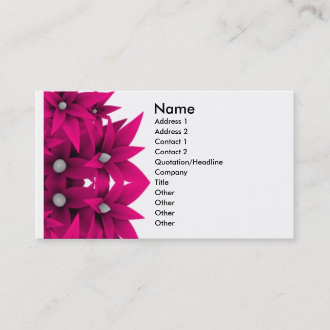 La rose indien unique fleurit le carte de visite (Devant)